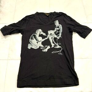 Diesel Black Gold Label Black T-shirt with Futuristic Image